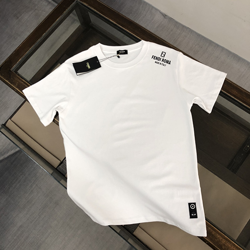 フェンディ 半袖Tシャツ スーパーコピー FENDI ROMA ロゴ メンズファッション通販 2色