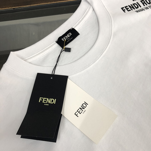 フェンディ 半袖Tシャツ スーパーコピー FENDI ROMA ロゴ メンズファッション通販 2色