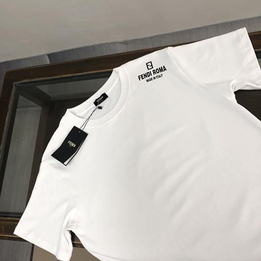 フェンディ 半袖Tシャツ スーパーコピー FENDI ROMA ロゴ メンズファッション通販 2色