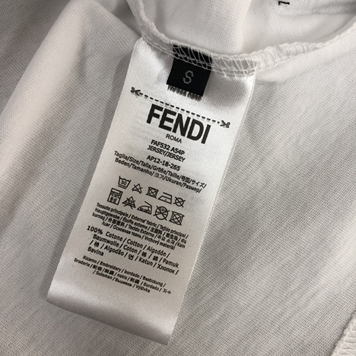 フェンディ 半袖Tシャツ スーパーコピー 細かな目のデザインが施された袖口の美しいエンボスプリント
