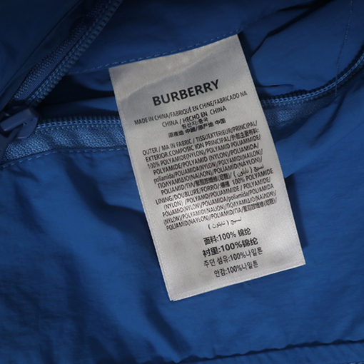 バーバリー UVカットスーパーコピー BURBERRY 軽量ナイロン生地を使用した乗馬用UVカットジャケット
