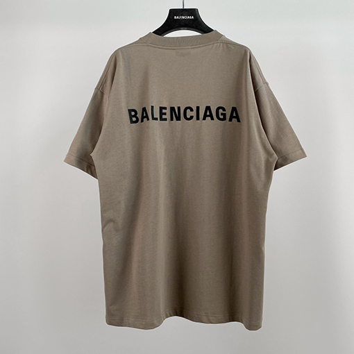 バレンシアガ 半袖Tシャツ BALENCIAGA 前後にロゴプリントのTシャツ 男女兼用