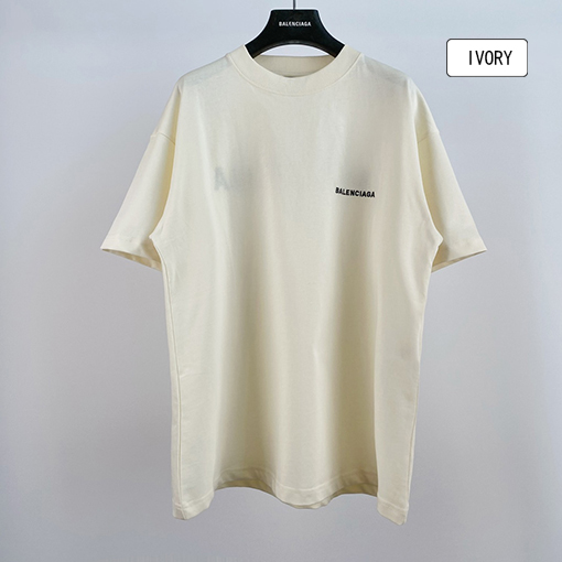 バレンシアガ 半袖Tシャツ BALENCIAGA 前後にロゴプリントのTシャツ 男女兼用