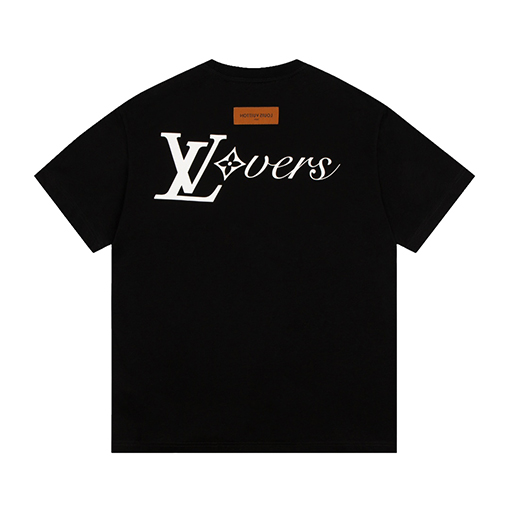 ヴィトン ロゴ入り半袖Tシャツ、滑らかなプリントと肌触りの良いコットン生地