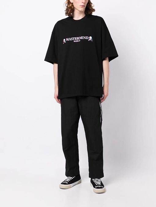 マスターマインド半袖Tシャツスーパーコピー   MASTERMIND  スカルロゴ！300gカスタムダブルガーゼ純綿のゆったりフィット