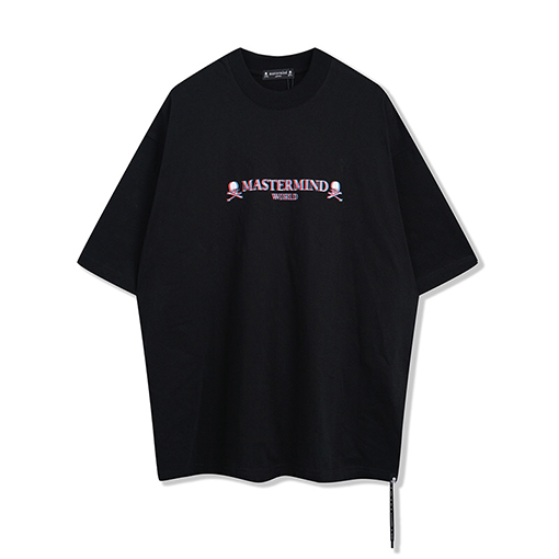 マスターマインド半袖Tシャツスーパーコピー   MASTERMIND  スカルロゴ！300gカスタムダブルガーゼ純綿のゆったりフィット