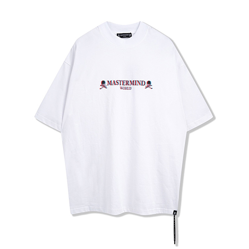 マスターマインド半袖Tシャツスーパーコピー   MASTERMIND  スカルロゴ！300gカスタムダブルガーゼ純綿のゆったりフィット