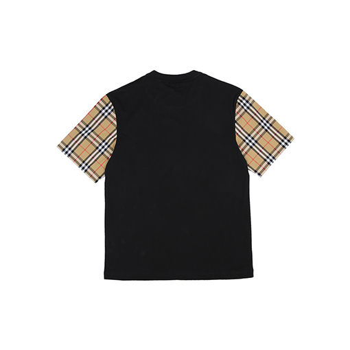 バーバリー半袖Tシャツスーパーコピー BURBERRY クラシックな袖のパッチワークチェック柄半袖