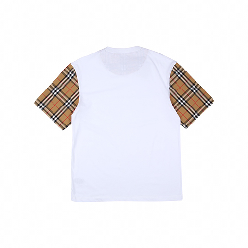 バーバリー半袖Tシャツスーパーコピー BURBERRY クラシックな袖のパッチワークチェック柄半袖