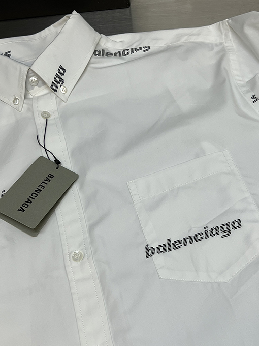 バレンシアガ シャツ コピー balenciaga  shirts プリント柄の長袖シャツ