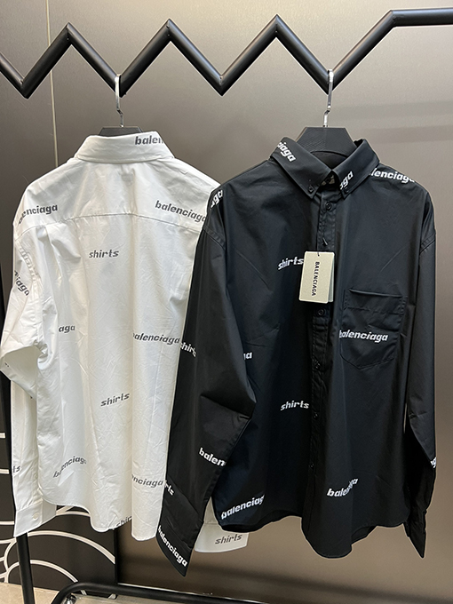 バレンシアガ シャツ コピー balenciaga  shirts プリント柄の長袖シャツ