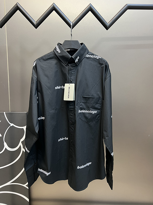 バレンシアガ シャツ コピー balenciaga  shirts プリント柄の長袖シャツ