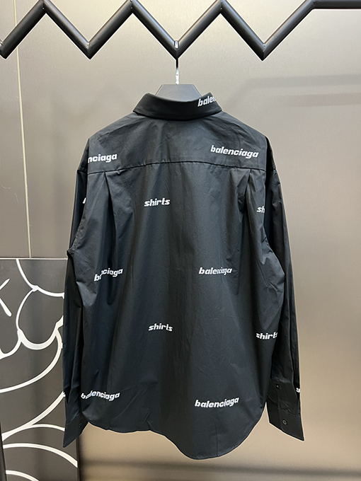 バレンシアガ シャツ コピー balenciaga  shirts プリント柄の長袖シャツ