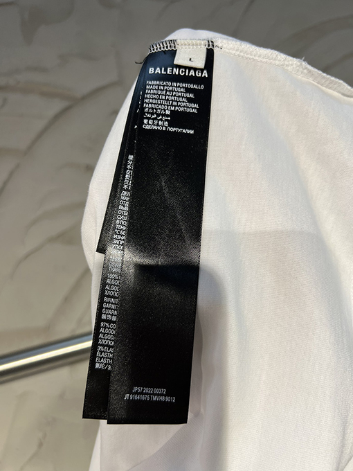 バレンシアガ 長袖  シャツ  BALENCIAGA ロゴ文字刺繍の長袖、色による定染生地、全新Mロゴ刺繍を使用