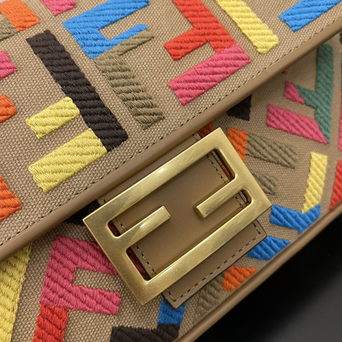 フェンディ カラフルな配色刺繍法棒クラシックスタイルバッグ