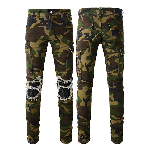 AMIRI デニムパンツ スーパーコピー AMIRIの伸縮性抜群な破れたデニムパンツで快適な着こなしを