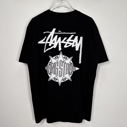 ステューシー半袖 Tシャツ スーパーコピー STUSSY X GANG STARR TEE GS 人物プリントの半袖Tシャツ