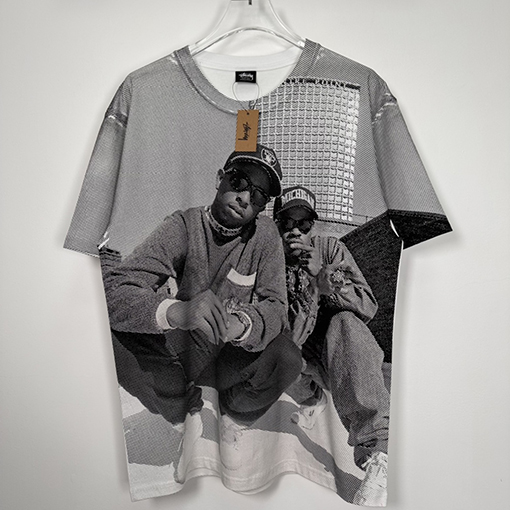 ステューシー半袖 Tシャツ コピーSTUSSY X GANG STARR プリント半袖Tシャツメンズファッション通販