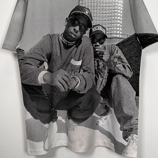 ステューシー半袖 Tシャツ コピーSTUSSY X GANG STARR プリント半袖Tシャツメンズファッション通販