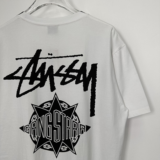 ステューシー半袖 Tシャツ  コピーSTUSSY X GANG STARR　プリント半袖Tシャツメンズファッション通販