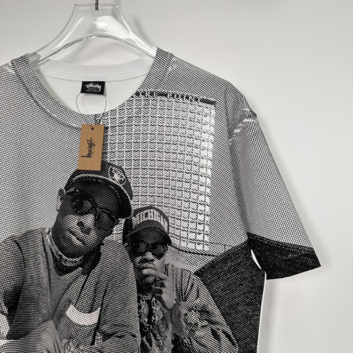 ステューシー半袖 Tシャツ コピーSTUSSY X GANG STARR プリント半袖Tシャツメンズファッション通販