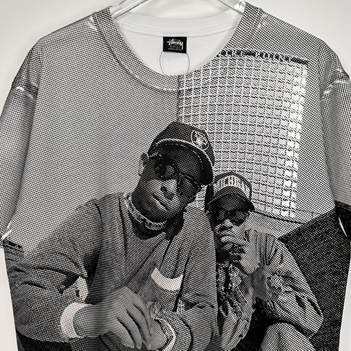 ステューシー半袖 Tシャツ コピーSTUSSY X GANG STARR プリント半袖Tシャツメンズファッション通販