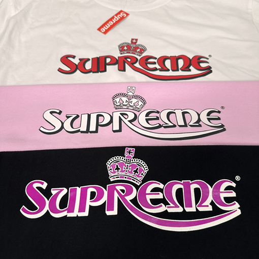 シュプリーム 半袖 Tシャツ スーパーコピー supreme 皇冠アルファベットプリントの半袖Tシャツ