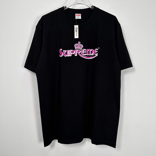 シュプリーム 半袖 Tシャツ スーパーコピー supreme 皇冠アルファベットプリントの半袖Tシャツ