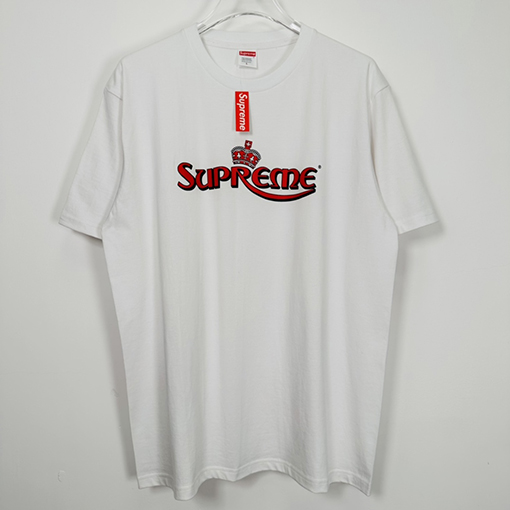 シュプリーム 半袖 Tシャツ スーパーコピー supreme 皇冠アルファベットプリントの半袖Tシャツ