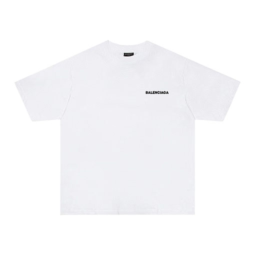 バレンシアガ半袖Tシャツ スーパーコピー BALENCIAGA プリント半袖Tシャツメンズファッション