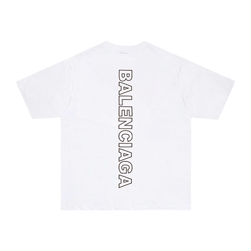 バレンシアガ半袖Tシャツ スーパーコピー BALENCIAGA プリント半袖Tシャツメンズファッション