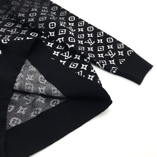 ヴィトン セータースーパーコピー  Louis Vuitton グラデーションロゴテーマのカスタム生地、細かい編み目の秋の新作セーター