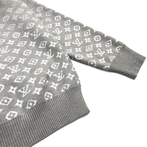ヴィトン セータースーパーコピー  Louis Vuitton グラデーションロゴテーマのカスタム生地、細かい編み目の秋の新作セーター