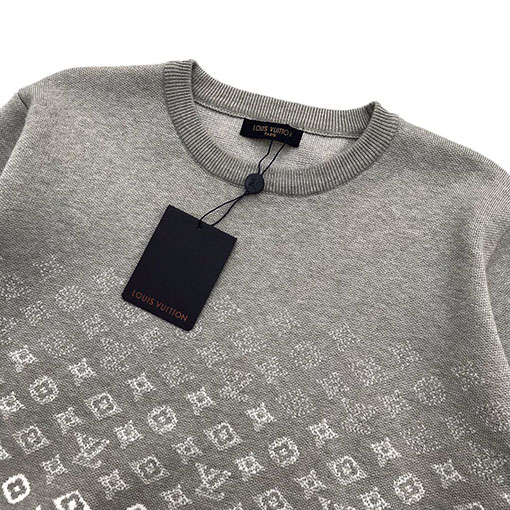 ヴィトン セータースーパーコピー  Louis Vuitton グラデーションロゴテーマのカスタム生地、細かい編み目の秋の新作セーター