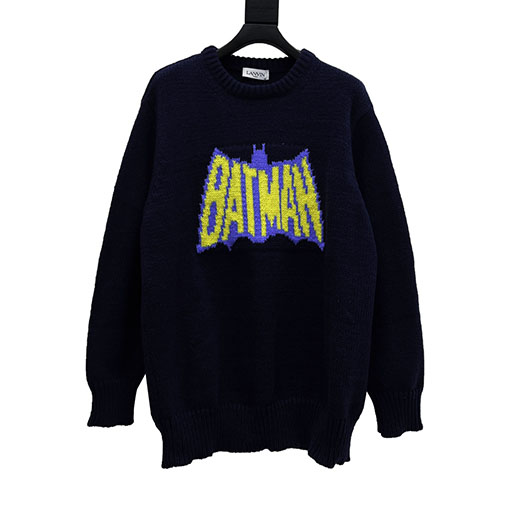 ランバンニットセータースーパーコピー Lanvin バットマンロゴのニットセーター
