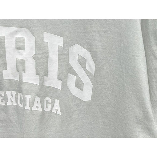 バレンシアガ 半袖Tシャツスーパーコピー 胸元にPARISプリントのショートスリーブ
