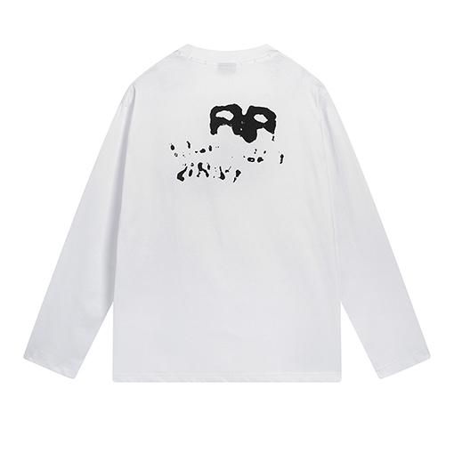 バレンシアガ 長袖 Tシャツコピー   BB手描きダビング風長袖Tシャツ
