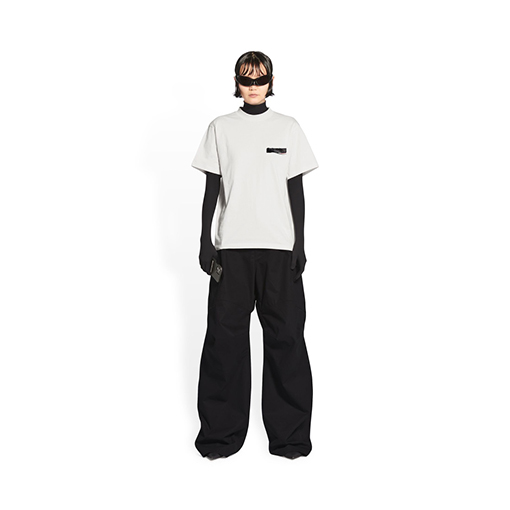 バレンシアガ 半袖Tシャツスーパーコピー  BALENCIAGA コーラ刺繍付きパッチワーク短袖