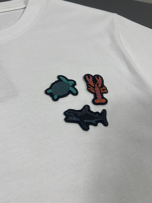 ヴィトン 半袖Tシャツ スーパーコピー Louis Vuitton 海の心 パッチ付き短袖Tシャツ