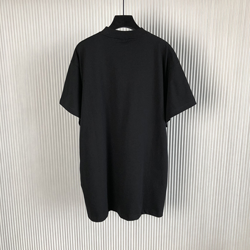 バレンシアガ 半袖Tシャツ スーパーコピー  BALENCIAGA レタリング刺繍ラウンドネック半袖Tシャツ