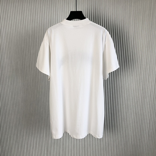 バレンシアガ 半袖Tシャツ スーパーコピー  BALENCIAGA レタリング刺繍ラウンドネック半袖Tシャツ