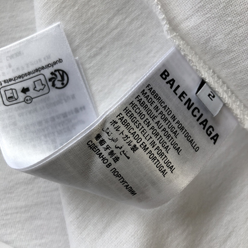 バレンシアガ 半袖Tシャツ スーパーコピー  BALENCIAGA レタリング刺繍ラウンドネック半袖Tシャツ