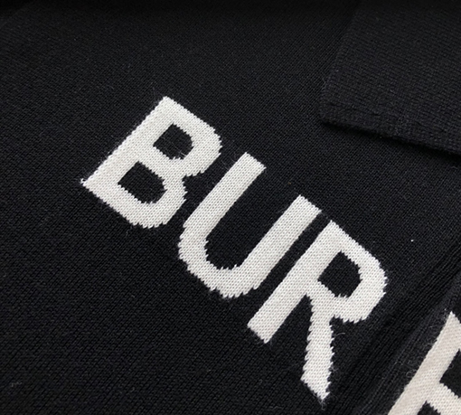 バーバリー ポロシャツ スーパーコピー BURBERRYロゴデザイン入りコットンウール混紡ポロシャツ