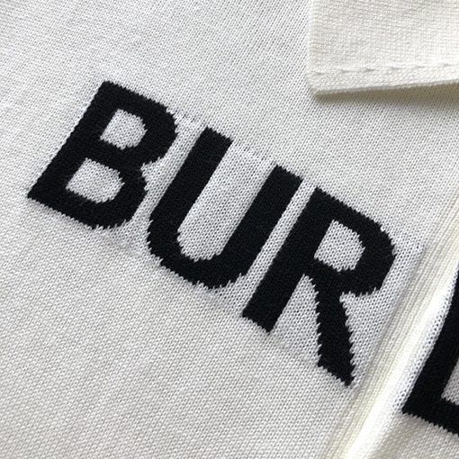 バーバリー ポロシャツ スーパーコピー BURBERRYロゴデザイン入りコットンウール混紡ポロシャツ