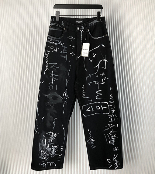 バレンシアガ デニムパンツ スーパーコピー BALENCIAGA 最新グラフィティデニムパンツ