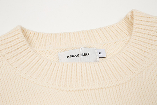 ASK ASKYURSELF ニットセーター スーパーコピー ロール紙手作りダメージ美国風ストリートニットセーターユニセックス