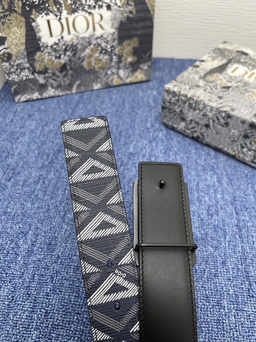 ディオール ベルトコピー DIOR アーカイブ ネイビーブルー CDダイヤモンド パターン ベルト