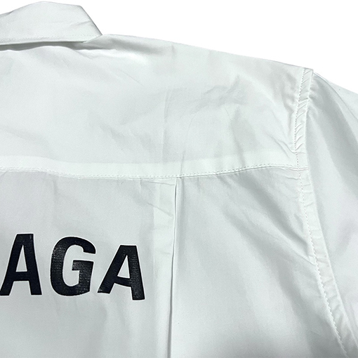 バレンシアガシャツ コピー  背中 BALENCIAGAロゴプリント  人気 シャツ
