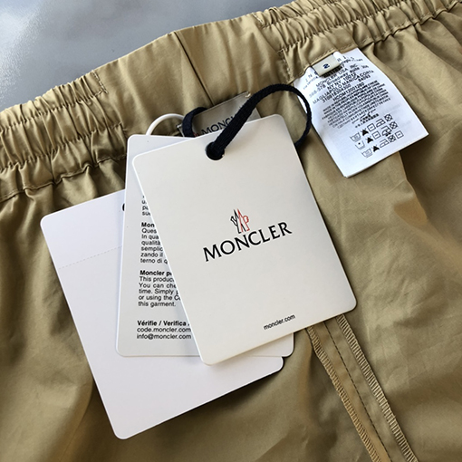 モンクレールパンツスーパーコピー MONCLERカーキ色の紐付きコットンワークショートパンツ・ロングパンツ