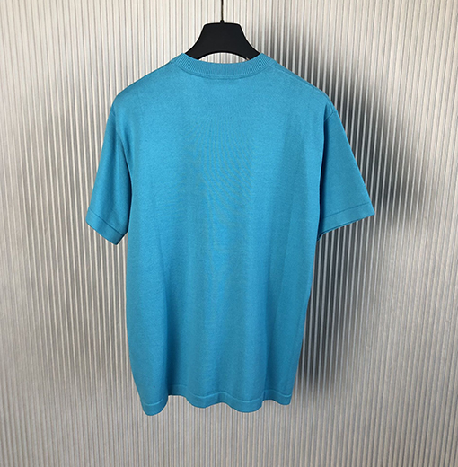 ルイヴィトンニットTシャツ スーパーコピー Louis Vuitton 別針ロゴ入りニット半袖Tシャツ
